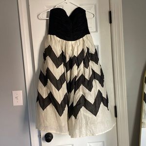 Anthropologie midi strapless dress